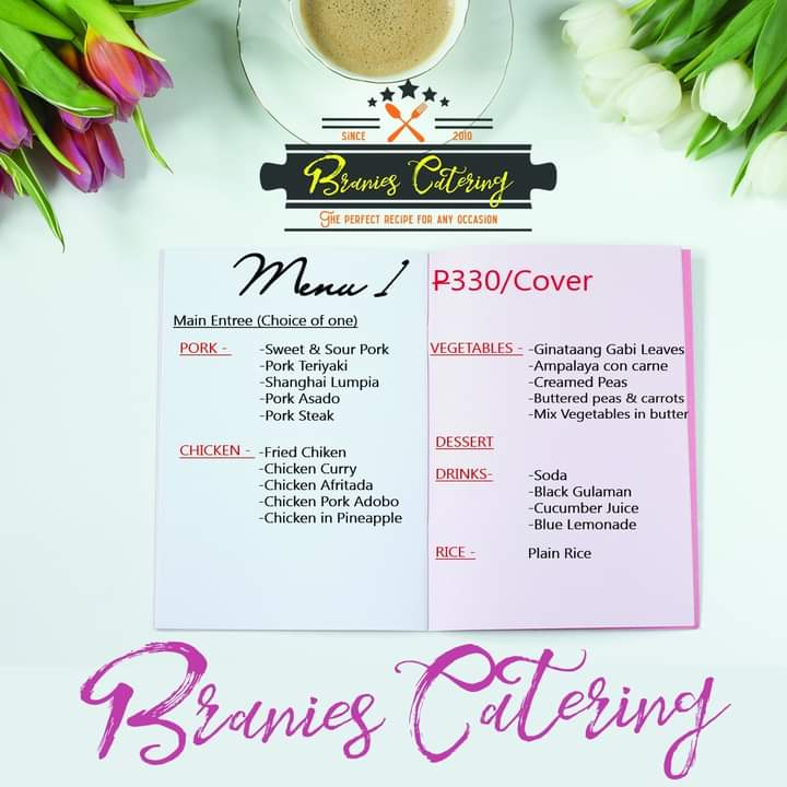 Branies Catering Menus